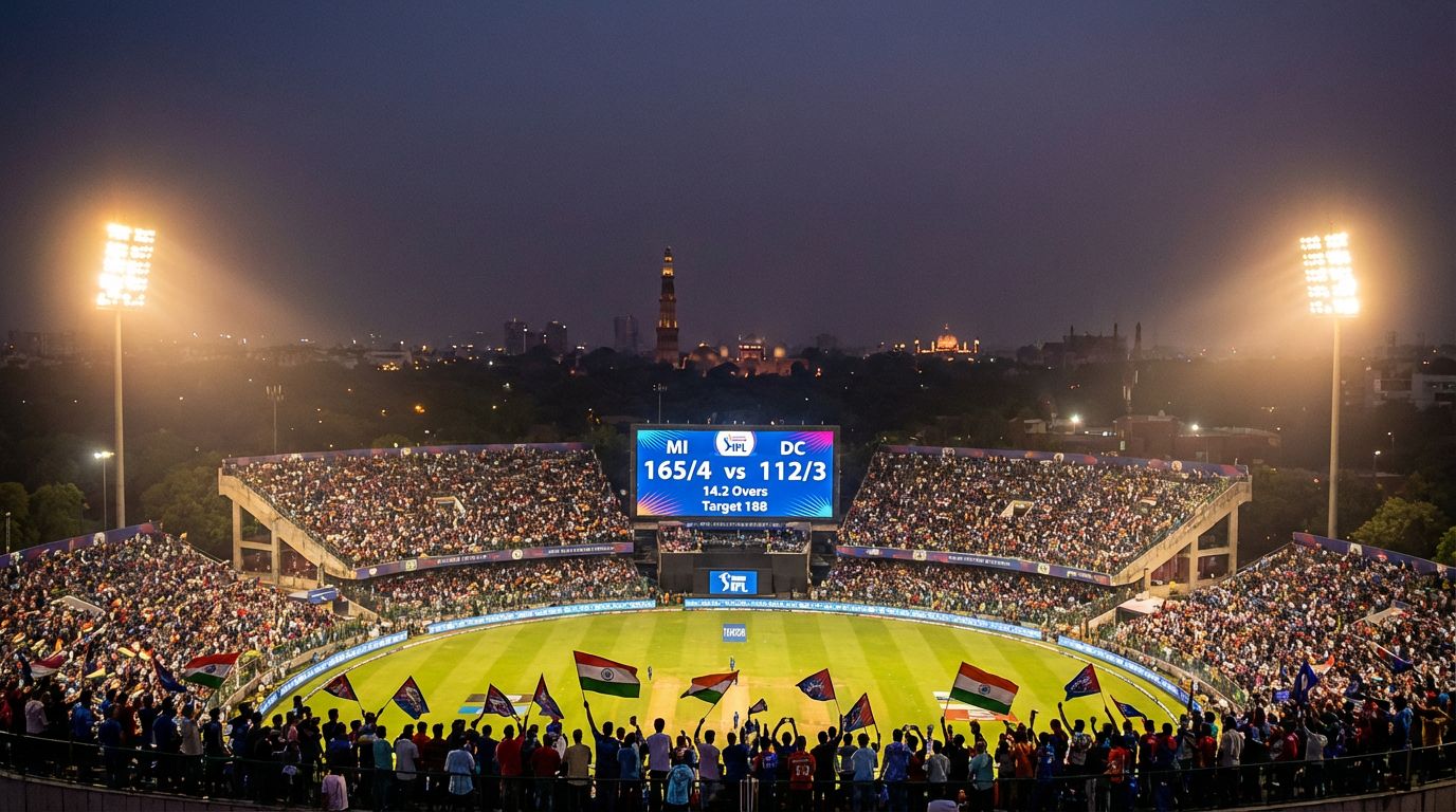 LED scoreboard at cricket stadium India IPL