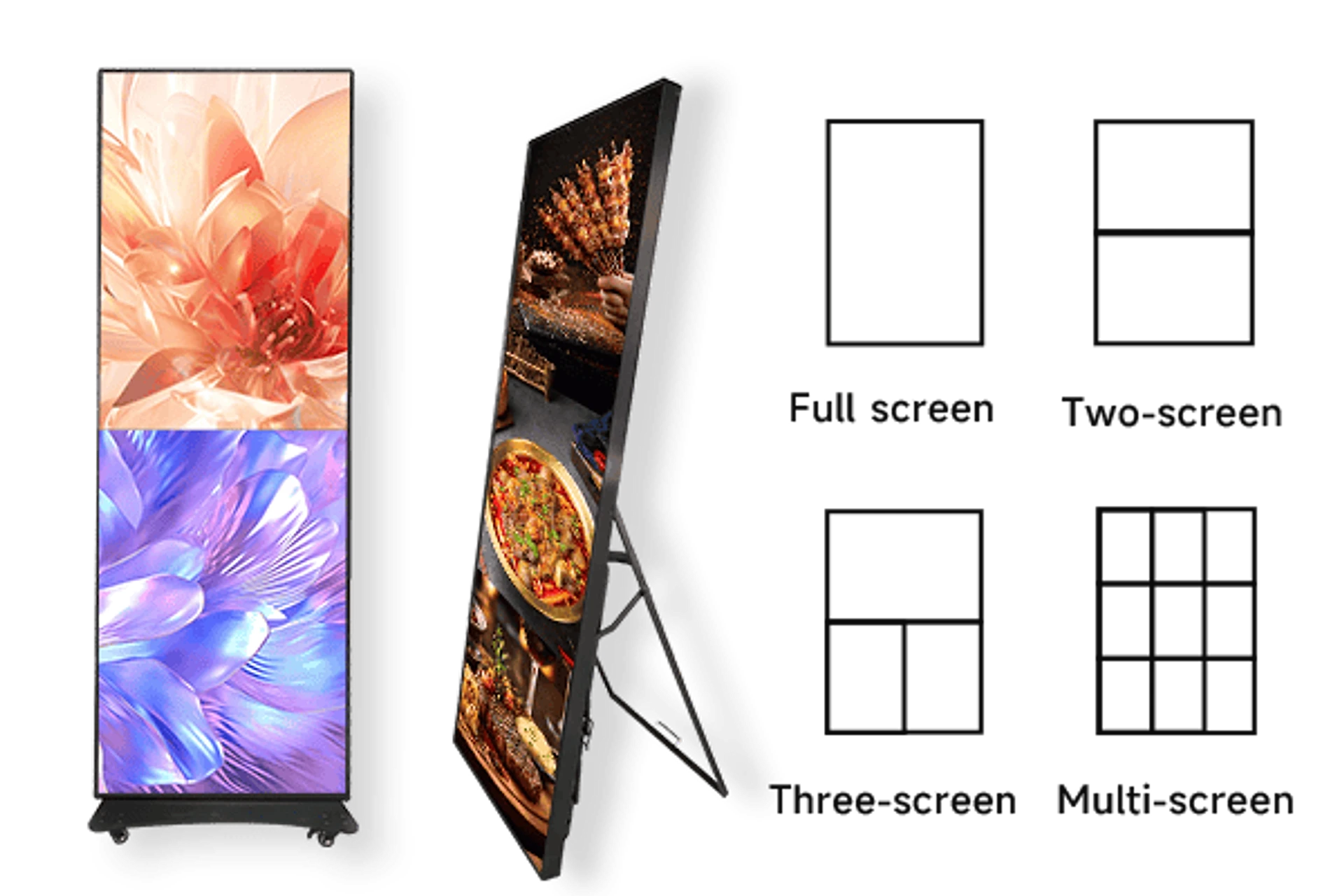 Poster LED Screen/LED Totem — 3 LED Poter supports HDMI connection, automatic splicing.png