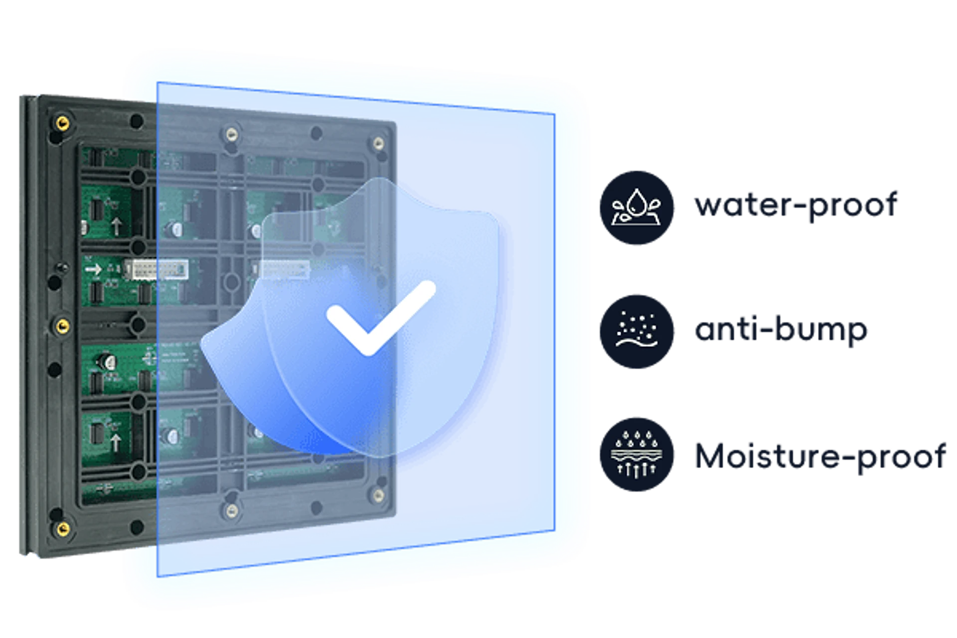 Full Color Outdoor LED Display Module — 3 Outdoor LED display module with Triple-proof Design.png