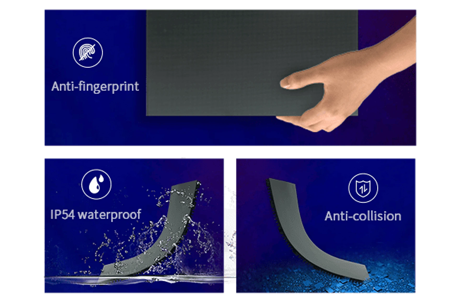 COB Curved All-in-one LED Screen — 3 COB Curved All-in-one LED Screen-IP54 protection level.png