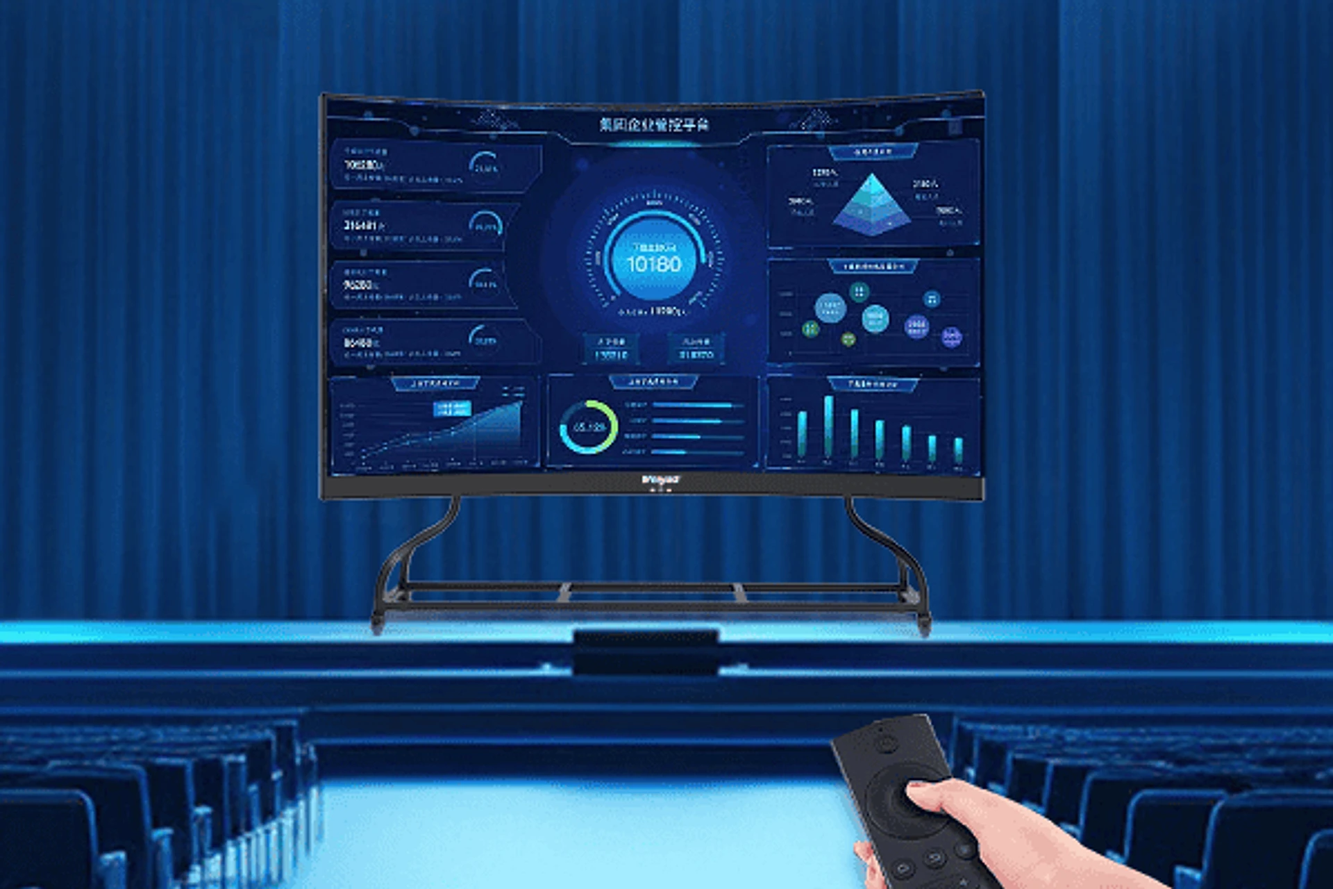 COB Curved All-in-one LED Screen — 5 COB Curved All-in-one LED Screen-Remote control, choose whatever you